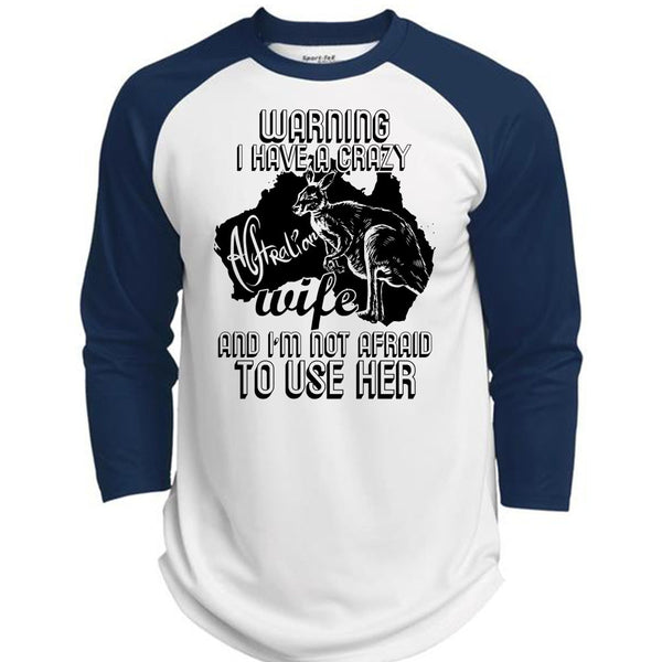 I Have A Crazy Australian Wife T Shirt, I Love Wife T Shirt, Awesome T-Shirts  (Polyester Game Baseball Jersey)
