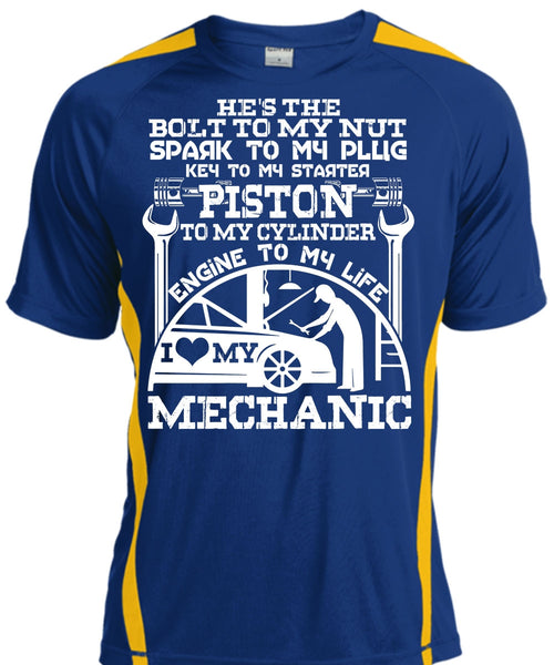 Engine To My Life T Shirt, I Love My Mechanic T Shirt, Cool Shirt