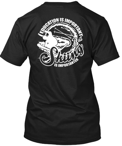 A black t-shirt with the shopify logo