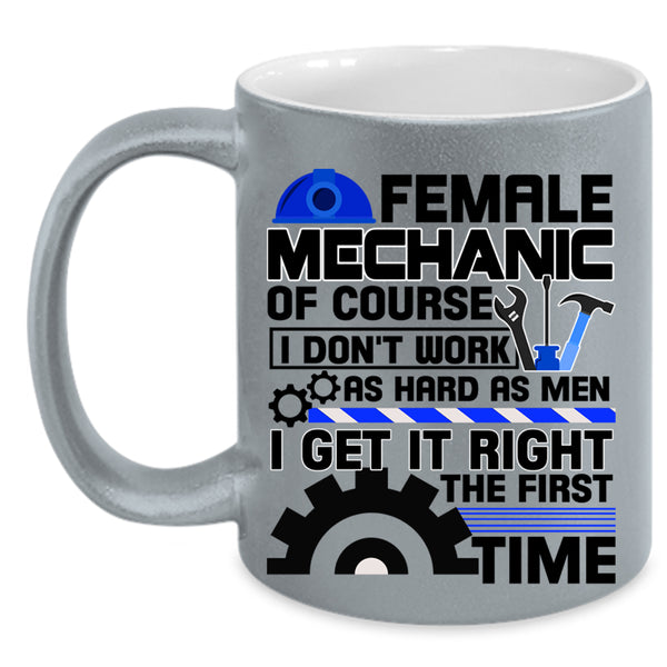 Cute Gift For My Wife Coffee Mug, Female Mechanic Accent Mug