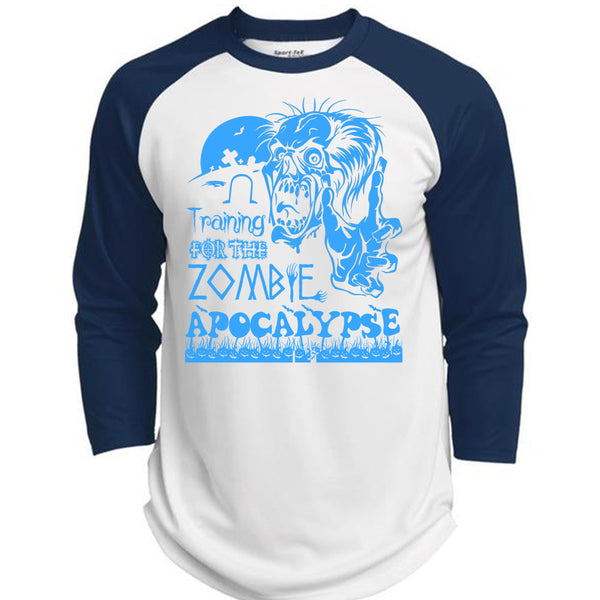Training For The Zombie Apocalypse T Shirt, Wait For Halloween T Shirt, Awesome T-Shirts  (Polyester Game Baseball Jersey)