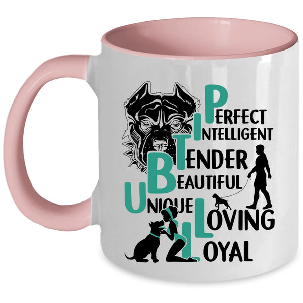 Lovely Pitbull Lovers Coffee Mug, Pitbull Accent Mug