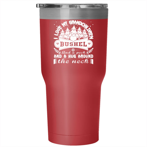 I Love My Grandchildren Tumbler 30 oz Stainless Steel, Christmas Gift For Dad Travel Mug