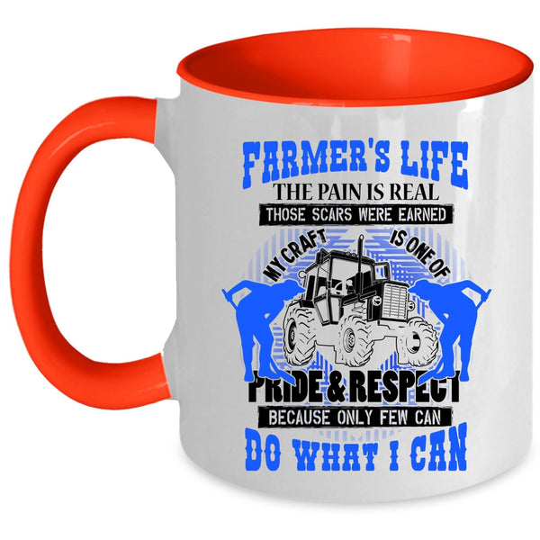 Best Gift For Farmer Coffee Mug, Farmer's Life Accent Mug