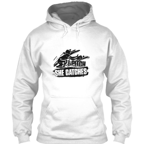 I Pitch She Catches T Shirt, Gift For Baseball Player T Shirt