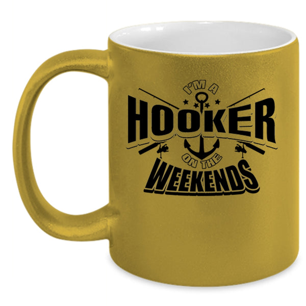 Funny Fishing Coffee Mug, I'm Fishing On The Weekends Accent Mug
