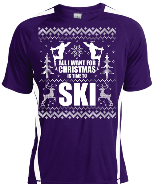 All I Want For Christmas Is Time To Ski T Shirt, Being A Skier T Shirt, Cool Shirt