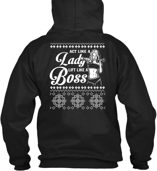 Active Like A Lady Lift Like A Boss T Shirt, This Girl Loves Christmas T Shirt