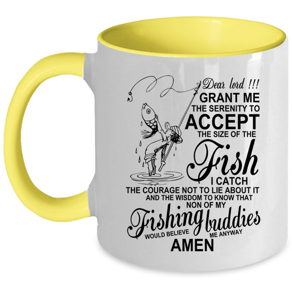 Funny Gift For Fisher Coffee Mug, My Fishing Buddies Accent Mug