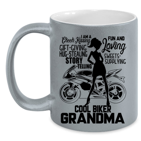 Cool Biker Grandma Coffee Mug, I Am A Cool Biker Grandma Accent Mug