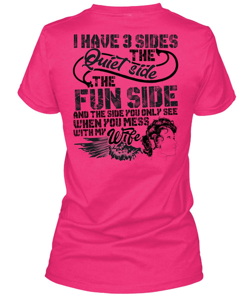 You Mess With My Wife T Shirt, Being A Wife T Shirt, Cool Shirt (Ladies LS Heather V-Neck)