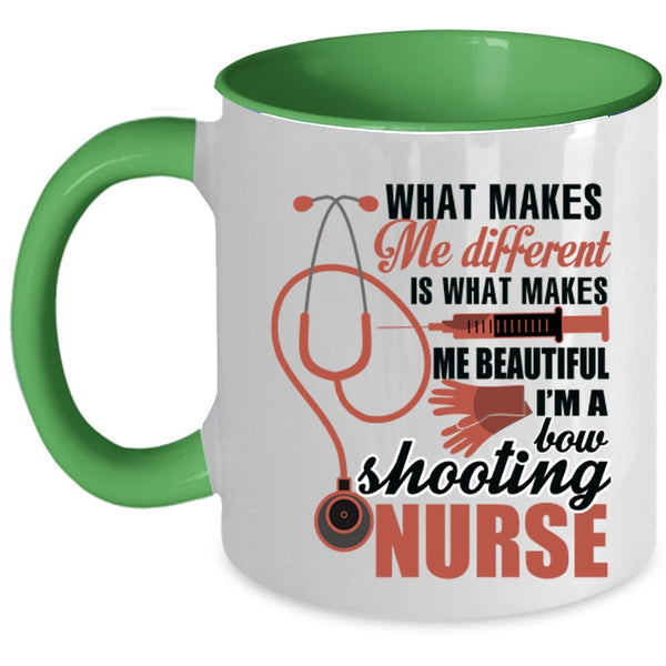 Cool Shooting Nurse Coffee Mug, I'm A Bow Shooting Nurse Accent Mug
