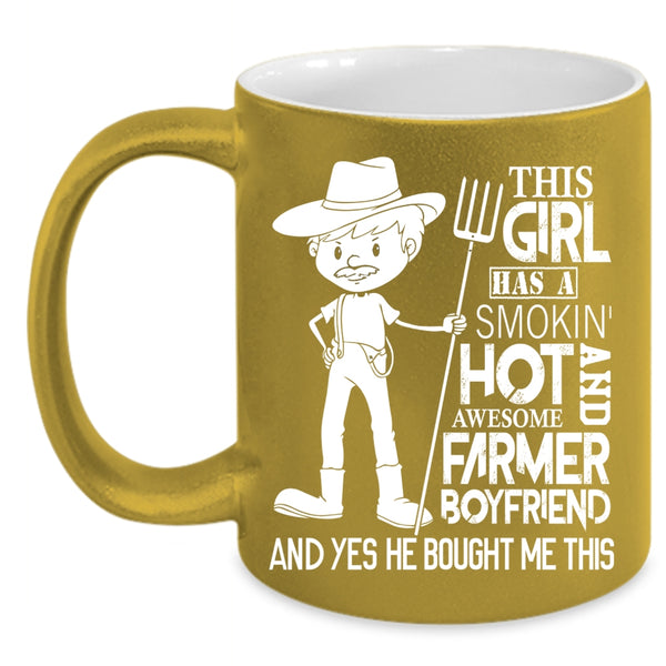 This Girl Has A Farmer Boyfriend Coffee Mug, Awesome Farmer Coffee Cup