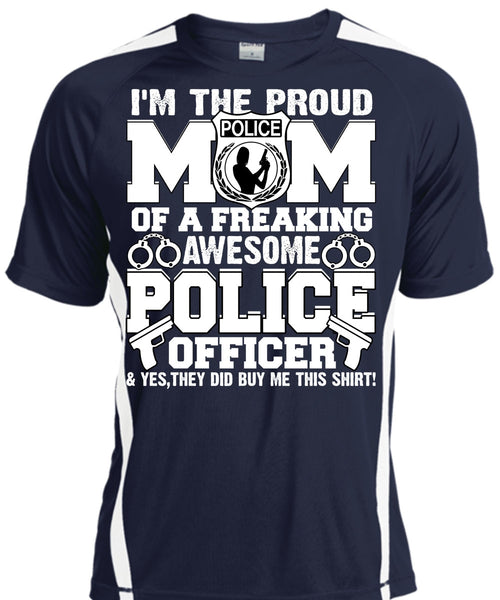 I'm The Proud Police Mom T Shirt, I Love Police T Shirt, Cool Shirt