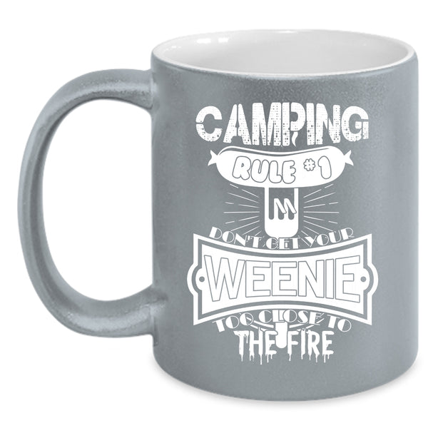 Camping Rule Coffee Mug, Funny Gift For Camper Coffee Cup