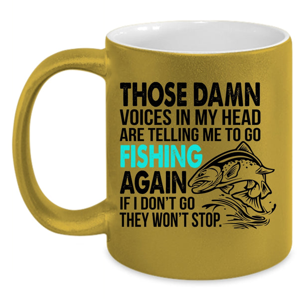 Cool Gift For Fisher Coffee Mug, Go Fishing Accent Mug