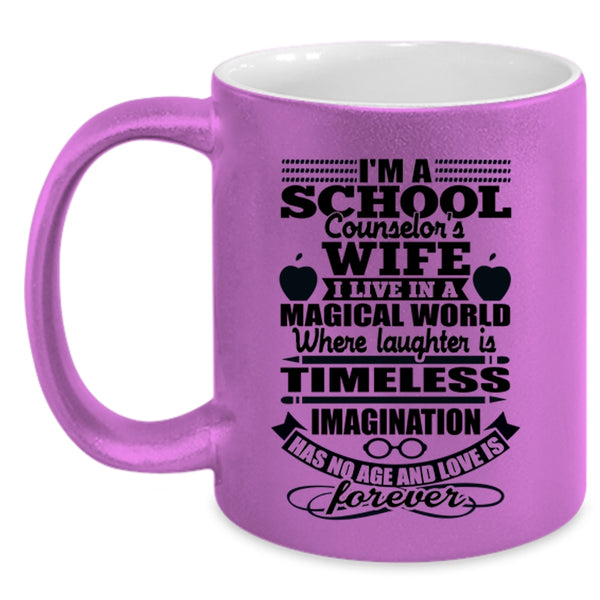 Cute School Counselor's Wife Coffee Mug, I'm A School Counselor's Wife Accent Mug