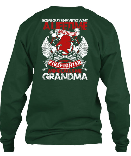 Meet Their Favorite Firefighter T Shirt, Calls Me Grandma T Shirt