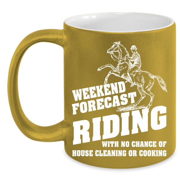Weekend Forecast Riding Coffee Mug, Outdoor Coffee Cup