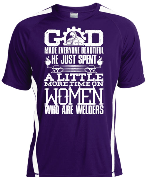 Women Who Are Welders T Shirt, God Made Everyone Beautiful T Shirt, Cool Shirt