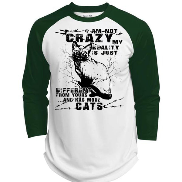 I Am Not Crazy T Shirt, I Love Cats T Shirt, Awesome T-Shirts  (Polyester Game Baseball Jersey)