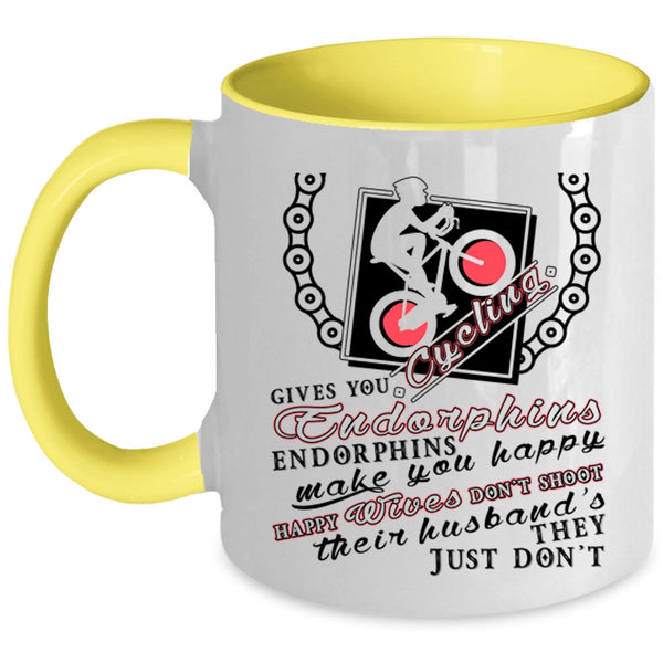 My Husband Coffee Mug, Cycling Accent Mug