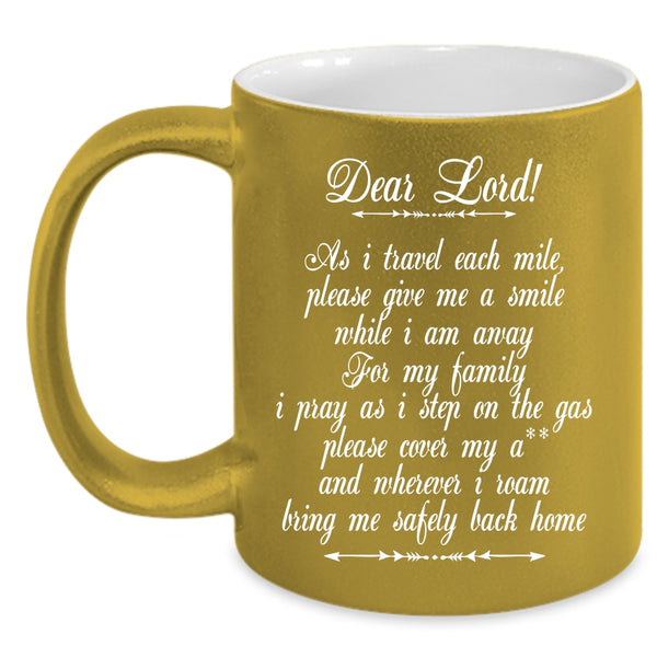 Trucker Prayer Coffee Mug, Best Gift For Trucker Coffee Cup