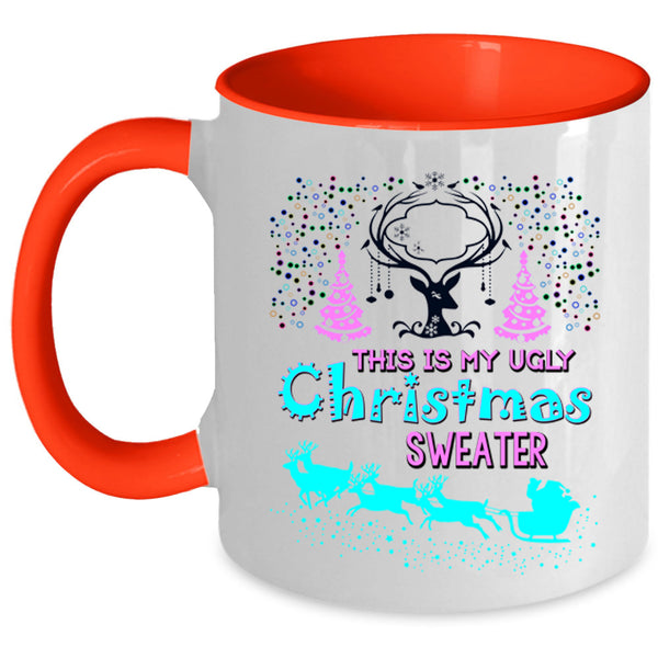 Cute Christmas Coffee Mug, This Is My Ugly Christmas Sweater Accent Mug
