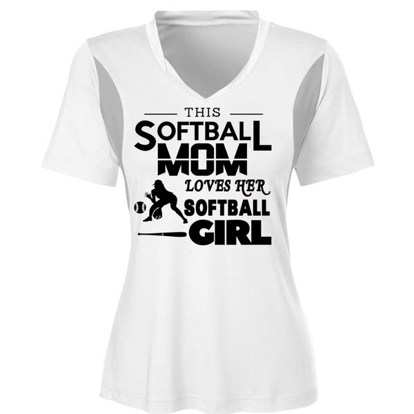 This Softball Mom T Shirt, Loves Her Softball Girl T Shirt, Mother's Day T Shirt