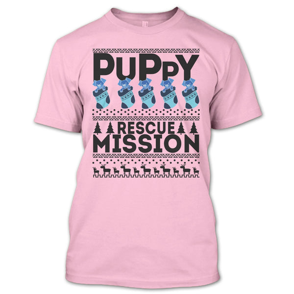 Puppy Rescue Mission T Shirt, Dog Merry Christmas T Shirt