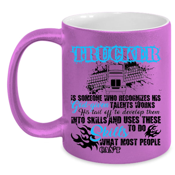 Best Gift For Trucker Coffee Mug, Trucker Accent Mug