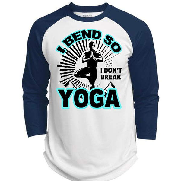 I Bend So I Don't Break Yoga T Shirt, I Love Yoga T Shirt, Awesome T-Shirts  (Polyester Game Baseball Jersey)