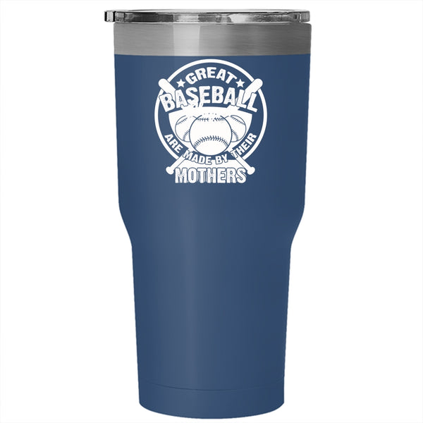 Great Baseball Players Tumbler 30 oz Stainless Steel, Cool Baseball Mom Travel Mug
