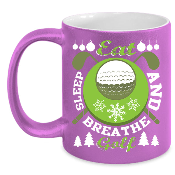 Eat Sleep And Breathe Golf Coffee Mug, Outdoor Coffee Cup