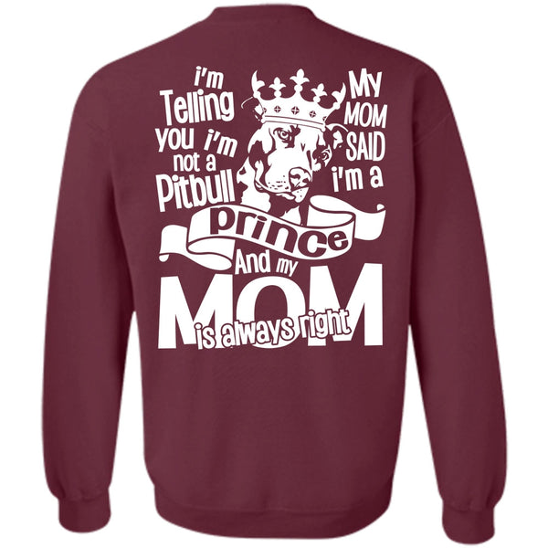 My Mom Is Always Right T Shirt, I Love Dog Sweatshirt
