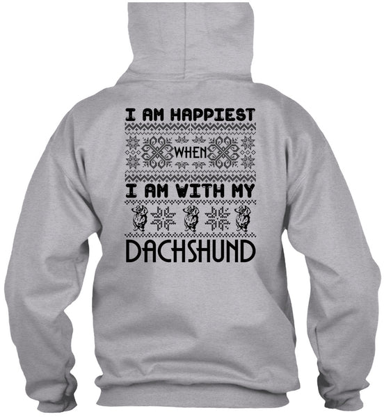 I Am With My Dachshund T Shirt, I Love My Dog T Shirt