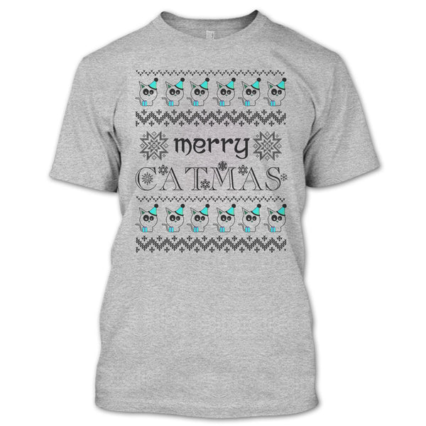 Merry Catmas T Shirt, Merry Christmas Gift T Shirt