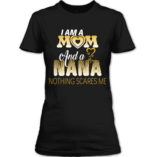 A black t-shirt with the shopify logo