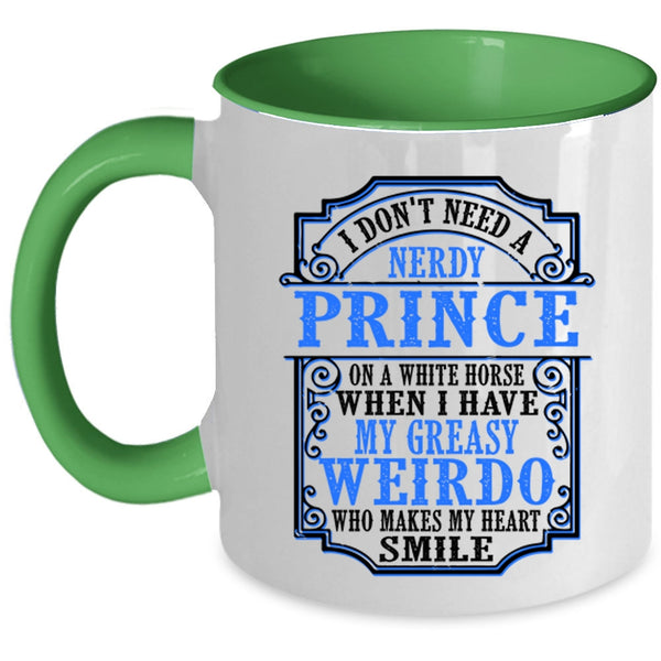 My Greasy Weirdo Makes My Heart Smile Coffee Mug, Funny Accent Mug