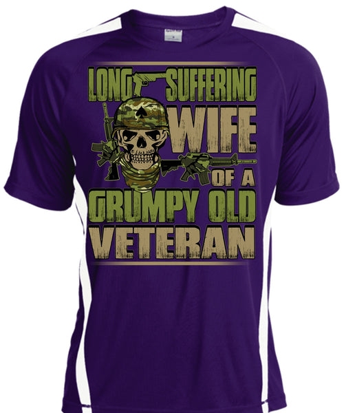 Long Suffering Wife T Shirt, Grumpy Old Veteran T Shirt, Cool Shirt
