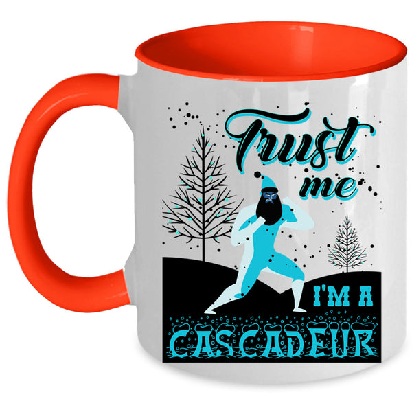 Cute Christmas Coffee Mug, I'm A Cascadeur Accent Mug