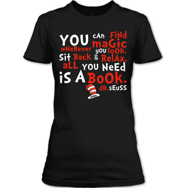 A black t-shirt with the shopify logo