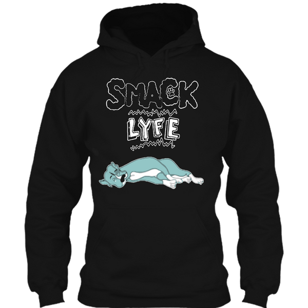 A black t-shirt with the shopify logo