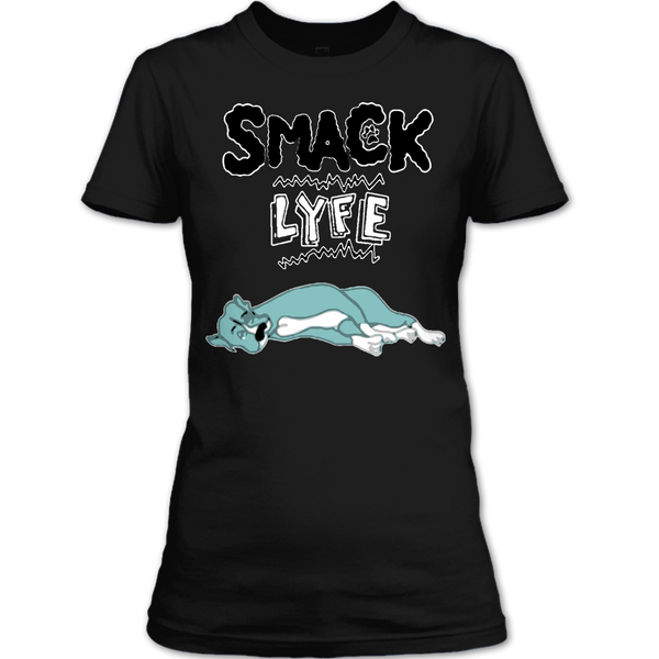 A black t-shirt with the shopify logo