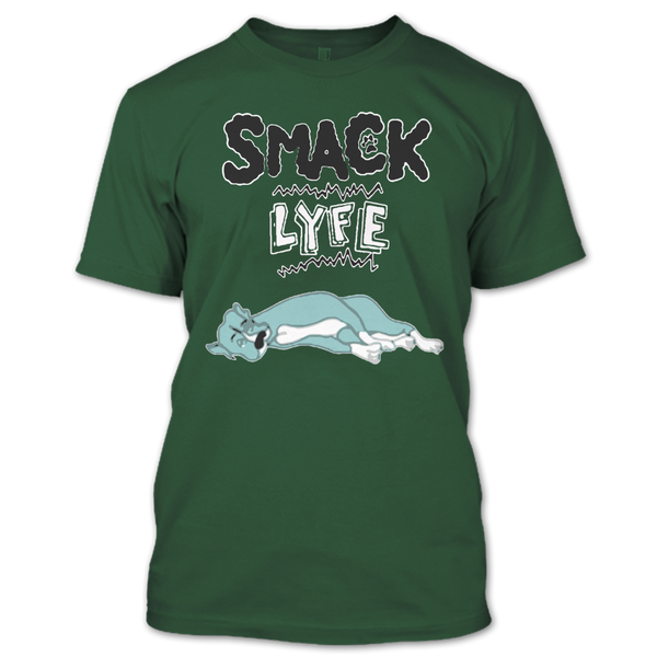 A black t-shirt with the shopify logo