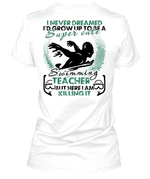 Cute Swimming Teacher T Shirt, I Love Swimming T Shirt