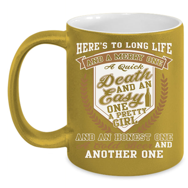 Pretty Girl Coffee Mug, Cold Beer Coffee Cup