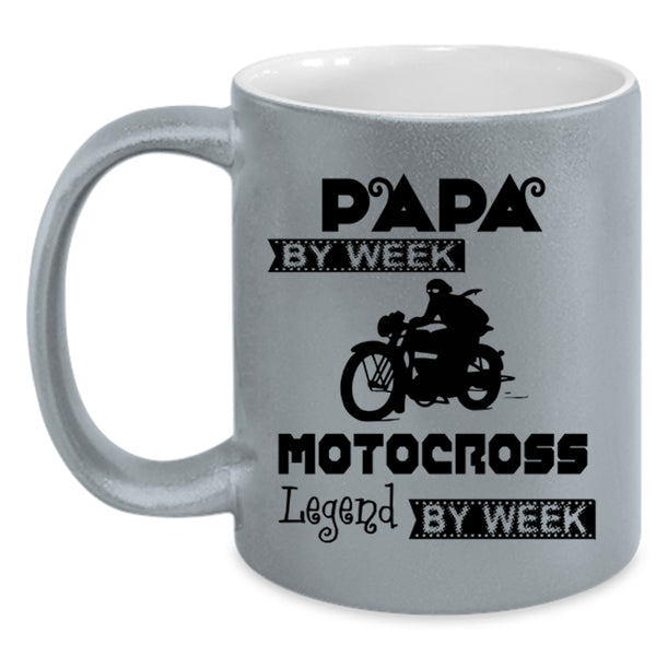 Motocross Legend By Week Coffee Mug, Papa By Week Accent Mug