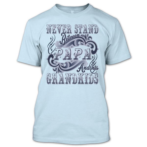 Never Stand Between T Shirt, Coolest Papa T Shirt