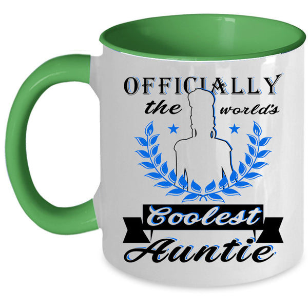 Coolest Auntie Coffee Mug, The Wprld's Coolest Auntie Accent Mug